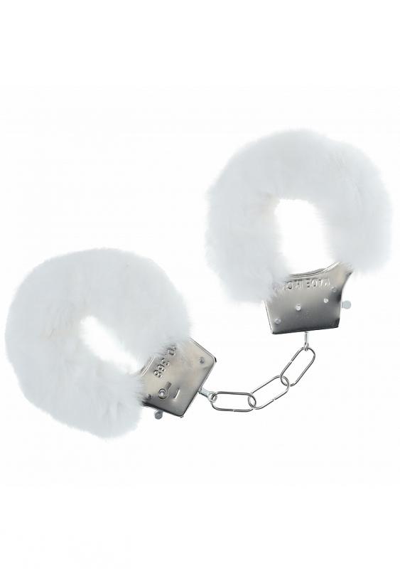OUCH! CLASSIC FLUFFY HANDCUFFS WHITE