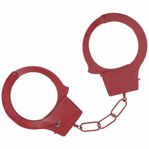 OUCH! CLASSIC METAL HANDCUFFS RED
