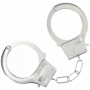OUCH! CLASSIC METAL HANDCUFFS SILVER
