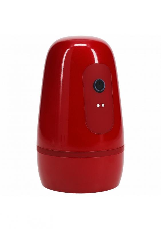 PUMPED VIBROBATOR MASTURBATOR SUCTION METALLIC RED