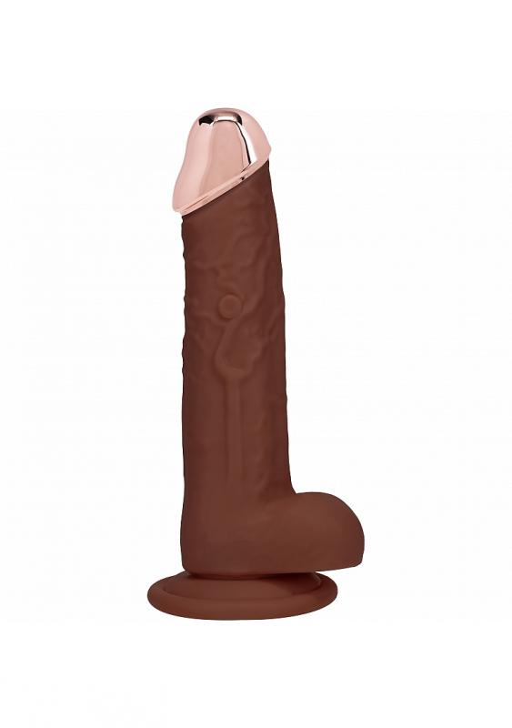 REALROCK WIRELESS RECHARGEABLE METALHEAD REGULAR STRAIGHT W/BALLS BROWN