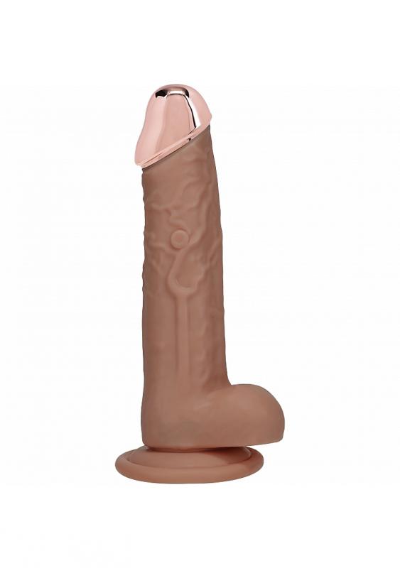 REALROCK WIRELESS RECHARGEABLE METALHEAD REGULAR STRAIGHT W/BALLS TAN