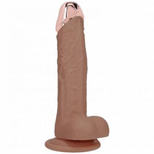 REALROCK WIRELESS RECHARGEABLE METALHEAD REGULAR STRAIGHT 7IN W/BALLS TAN