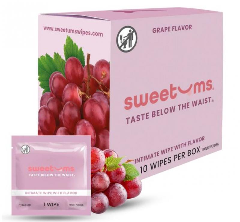 SWEETUMS GRAPE FLAVORED WIPES 10 PC