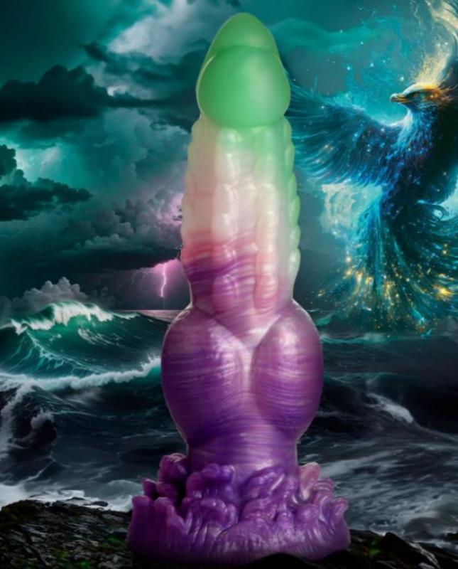 CREATURE COCKS AQUA PHOENIX SILICONE DILDO