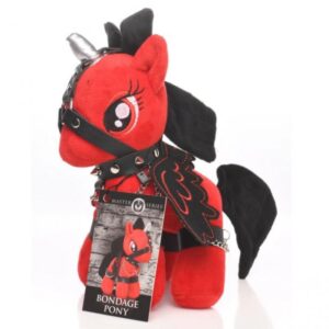 MASTER SERIES SCARLET CHAINTHEART BONDAGE PONY PONY RED