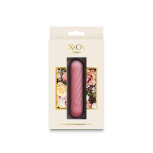 X & O'S CRAVE LIGHT PINK SILICONE RECHARGEABLE VIBE