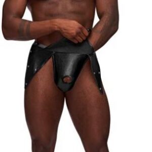 FETISH AMBROSIA VEST SKIRT & THONG SET BLACK S/M