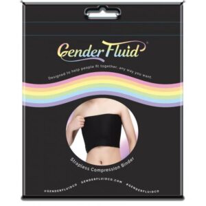 GENDER FLUID CHEST COMPRESSION BINDER BLACK LARGE